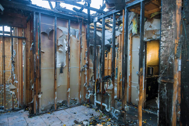 Professional Fire Damage Restoration technician working in Wyoming, PA
